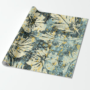 Hawaiianischer Stil Hibiskus-Stoff mit tribal Hint Geschenkpapier