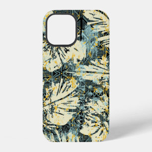 Hawaiianischer Stil Hibiskus-Stoff mit tribal Hint iPhone 12 Hülle