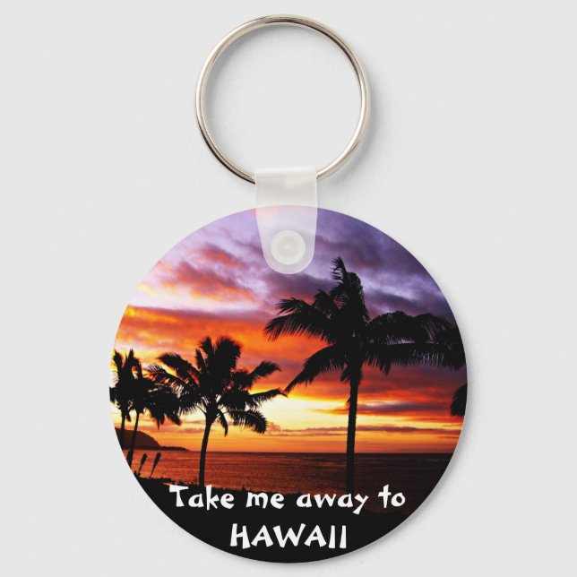 Hawaiianischer Sunset-Schlüsselanhänger Schlüsselanhänger (Vorderseite)