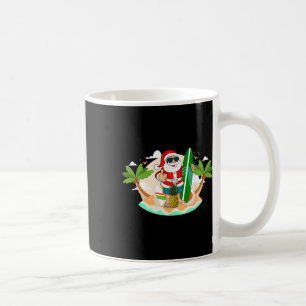 Hawaiianischer surfender Weihnachtsmann oder Surfe Kaffeetasse