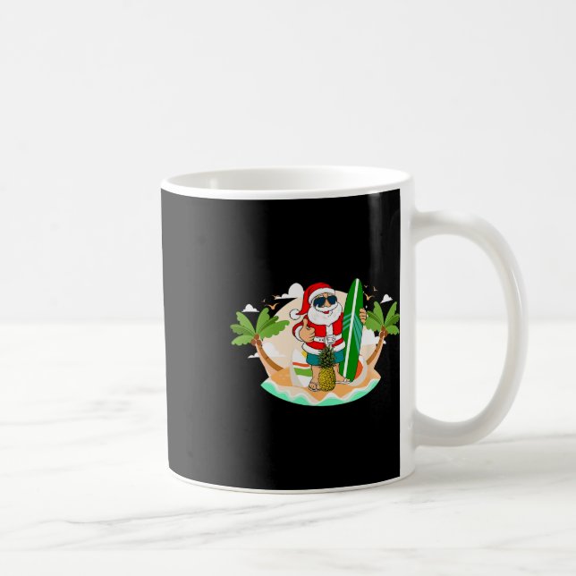 Hawaiianischer surfender Weihnachtsmann oder Surfe Kaffeetasse (Rechts)