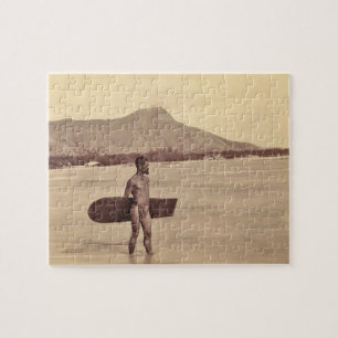 Hawaiianischer Surfer, c. 1890