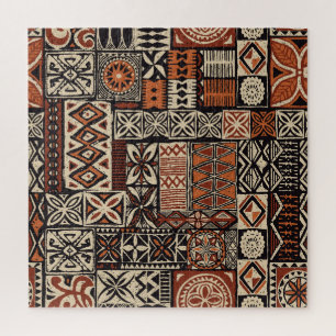 Hawaiianischer Tapa: Tribaler Patchwork