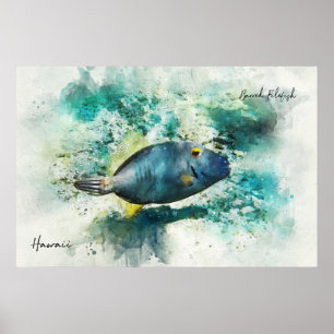 Hawaiianischer Tropischer Fisch Wasserfarbe - File Poster