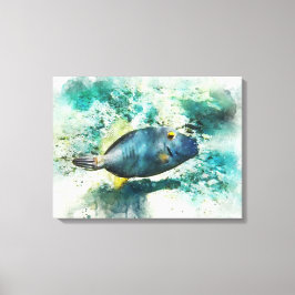 Hawaiianischer Tropischer Fisch Wasserfarbe Hawaii Leinwanddruck