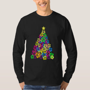 Hawaiianischer Weihnachtsbaum Mele Kalikimaka Blum T-Shirt