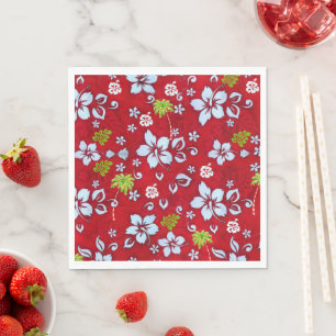Hawaiianischer Weihnachtsbäumer und Palmenbaum Nap Serviette