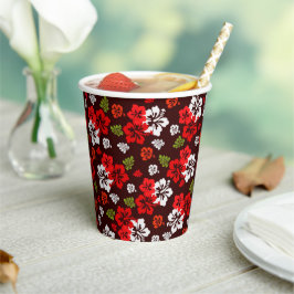 Hawaiianischer Weihnachtskalender für den Hibiskus Pappbecher