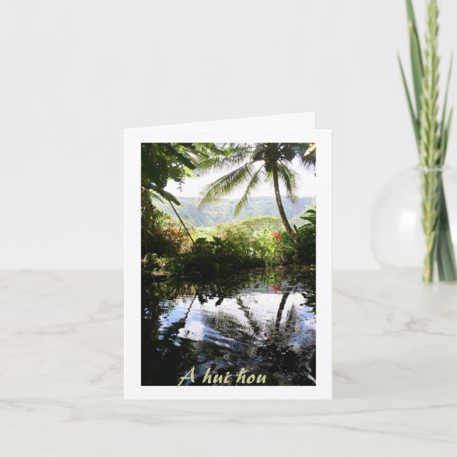 Hawaiianisches Beileid Vielen Dank von der Familie Dankeskarte (Vorderseite)