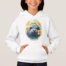 Hawaiianisches Mönch-Siegel und gelber Hibiskus bl Hoodie