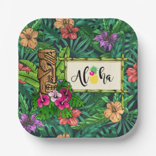 Hawaiianisches Party Pappteller
