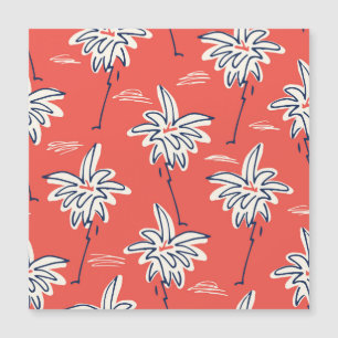 Hawaiianisches Shirt, doodle Palmen Muster. Magnetkarte