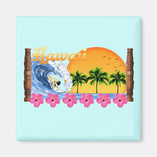 Hawaiianisches Surfen Magnet