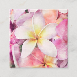 Hawaiianisches Tropenflocken Quadratische Visitenkarte