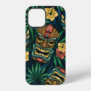 Hawaiianisches tropisches farbenfrohes nahtloses M iPhone 12 Hülle