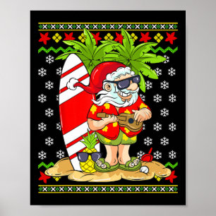 Hawaiianisches Weihnachten im Juli Mele Kalikimaka Poster