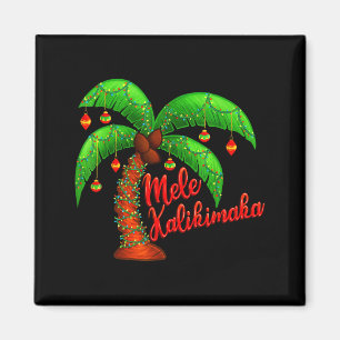 Hawaiianisches Weihnachten Mele Kalikimaka Kokosnu Magnet
