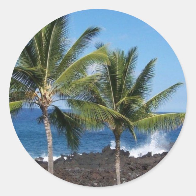 Hawaiiansticker Runder Aufkleber (Vorderseite)
