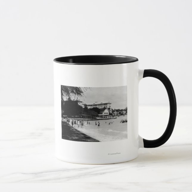 HawaiiBeachfront Scene FotoHawaii Tasse (Rechts)