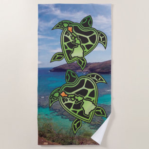 Hawaiii Schildkröte-Inseln Strandtuch