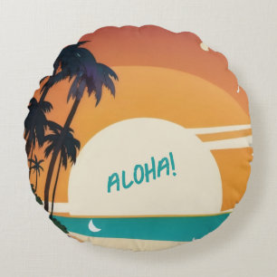 Hawaiisch/Aloha/Tropical/Strand Rundes Kissen