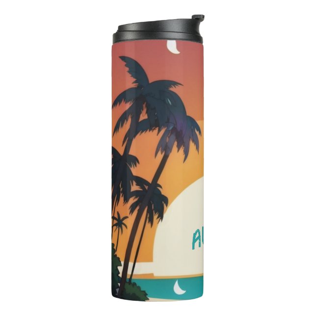 Hawaiisch/Aloha/Tropical/Strand Thermosbecher (Nach links gedreht)