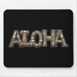 Hawaiisch-Polynesischer Aloha Bamboo Look Mousepad