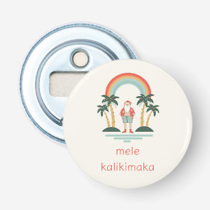 Hawaiisch/Regenbogen/Palmen Santa Flaschenöffner