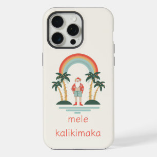 Hawaiisch/Regenbogen/Palmen Santa iPhone 15 Pro Max Hülle
