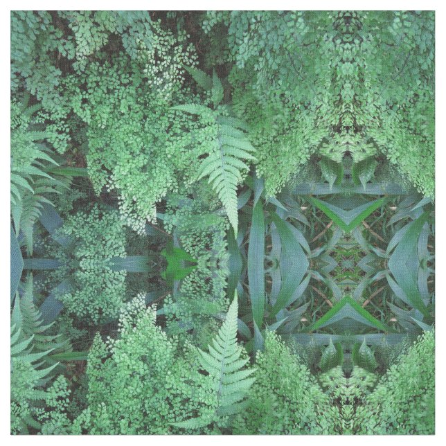 Hawaiische Farne Stoff (Nahaufnahme)