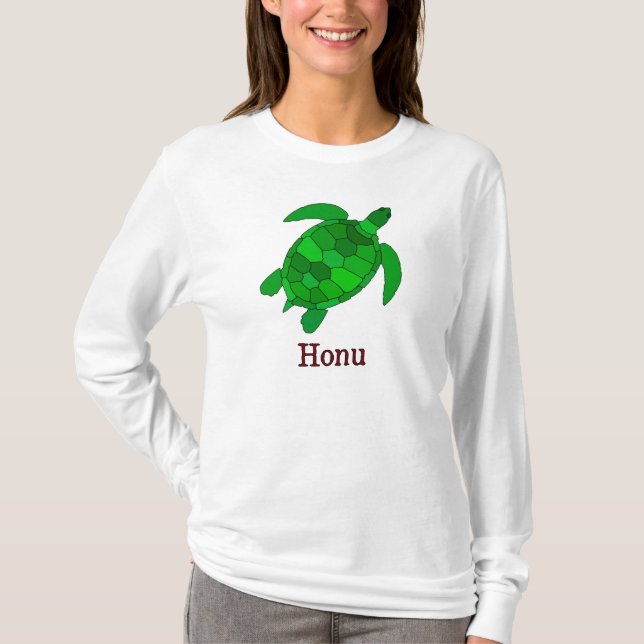 Hawaiische grüne Meeresschildkröte T-Shirt (Vorderseite)