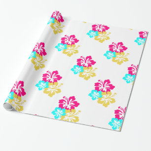 Hawaiische Hibiskus-Blumen Geschenkpapier
