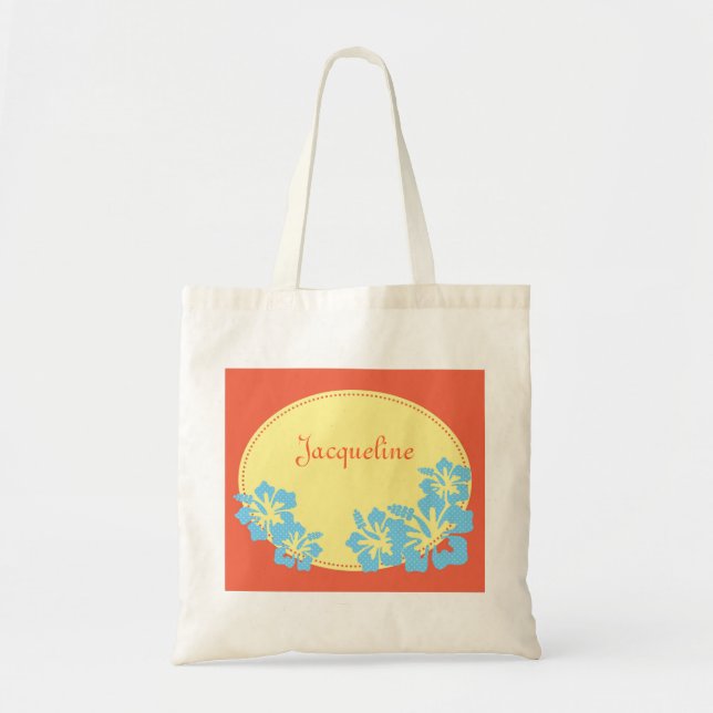 Hawaiische Hibiskus-Tasche Tragetasche (Vorne)