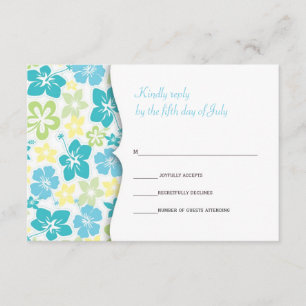 Hawaiische Hochzeit UAWGwartekarte RSVP Karte