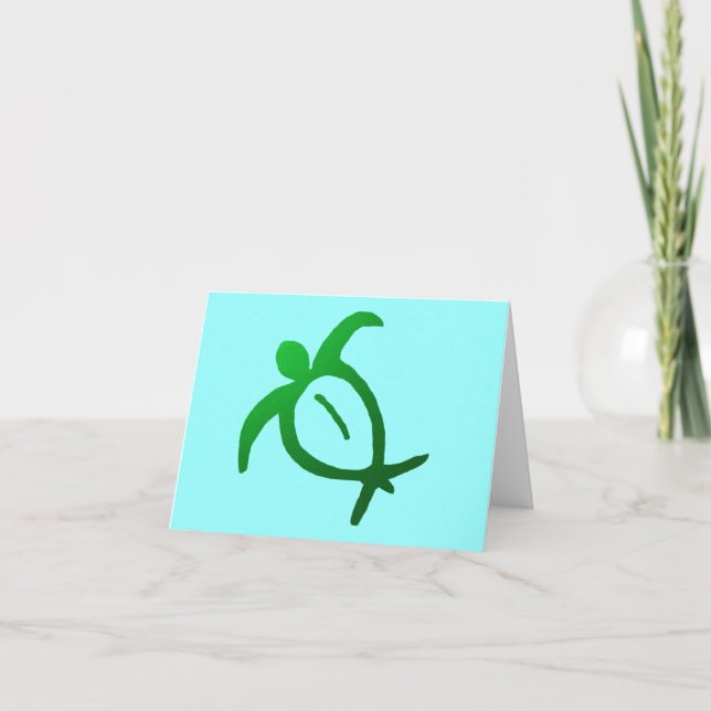 Hawaiische Honu Petroglyphe - Karte (Vorderseite)