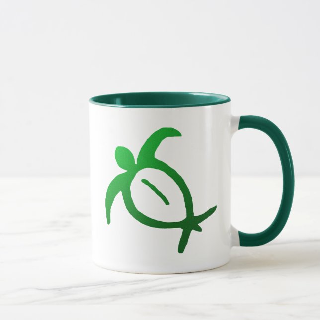 Hawaiische Honu Petroglyphe - Tasse (Rechts)