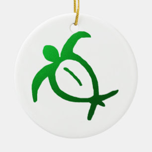 Hawaiische Honu Petroglyphe - Verzierung Keramik Ornament