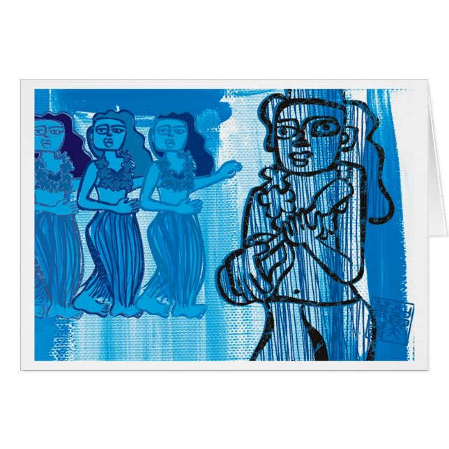 Hawaiische Hula Mädchen (Vorderseite (Horizontal))