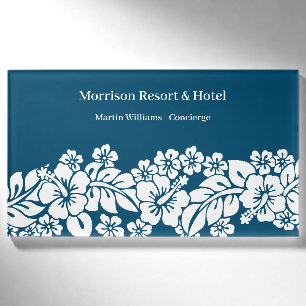 Hawaiische Insel-Art-Hotel und Namenschild
