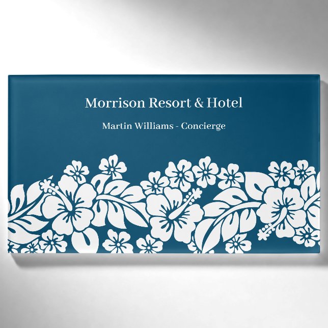 Hawaiische Insel-Art-Hotel und Namenschild (Vorderseite)