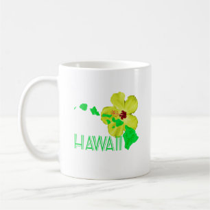 Hawaiische Insel-gelbe Hibiskus-Blume Kaffeetasse