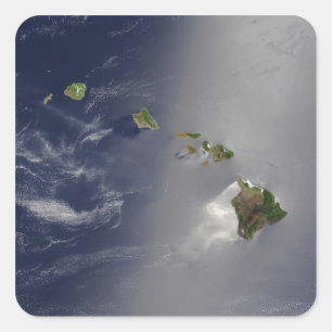 Hawaiische Inseln Quadratischer Aufkleber