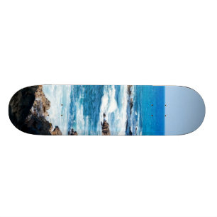 Hawaiische Lava-Ozean-Küsten-Linie Hawaii-Wellen Skateboard
