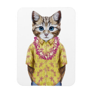 Hawaiische Miezekatze-Katze Magnet