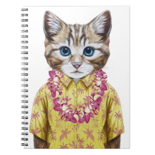 Hawaiische Miezekatze-Katze Notizblock