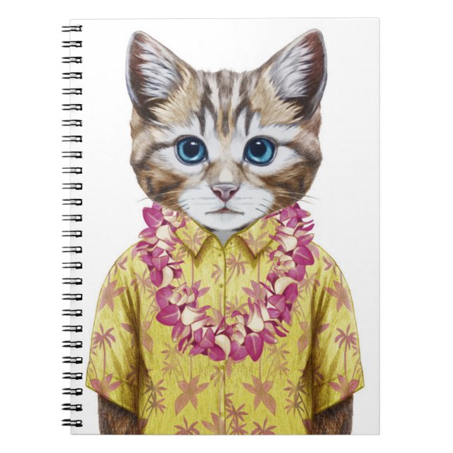 Hawaiische Miezekatze-Katze Notizblock (Vorderseite)