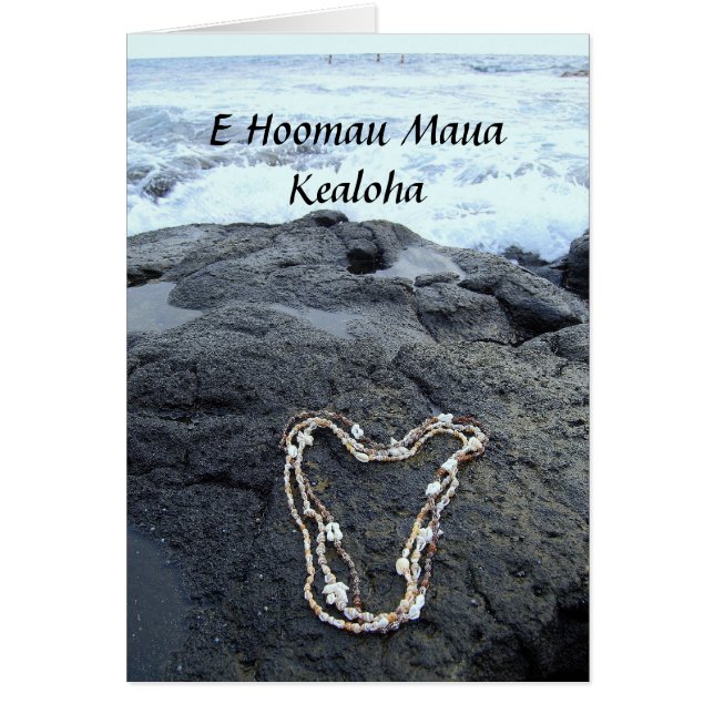 Hawaiische Muschel-Herz-für immer Liebe-Karte (Vorne)