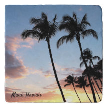 Hawaiische Palmen SteinTrivet