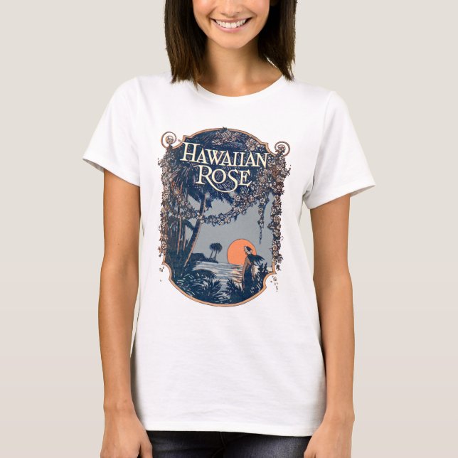 Hawaiische Rosen-Damen-Spaghetti-Spitze T-Shirt (Vorderseite)