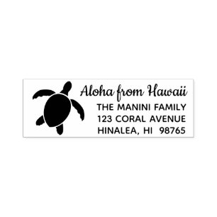 Hawaiische Rücksendeadresse-Briefmarke Honu Permastempel